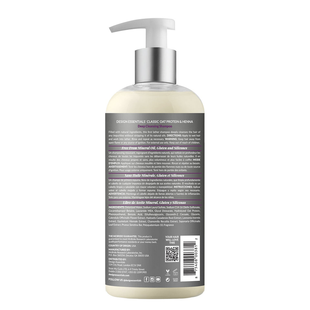 Oat Protein & Henna Deep Cleansing Shampoo