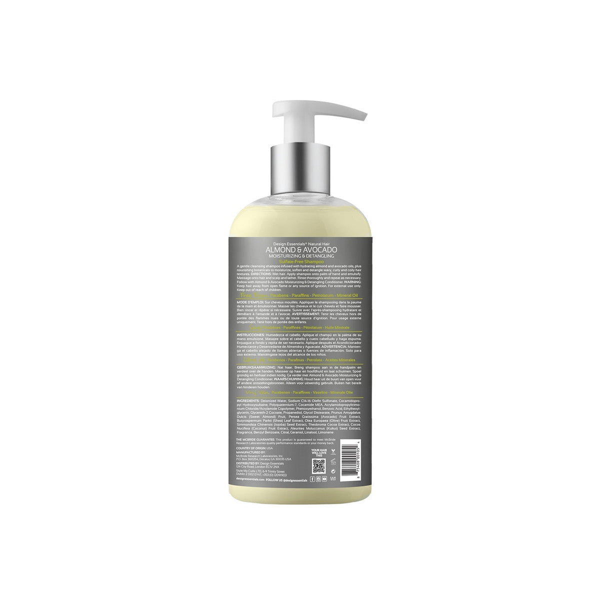 Almond & Avocado Moisturizing & Detangling Sulfate-Free Shampoo