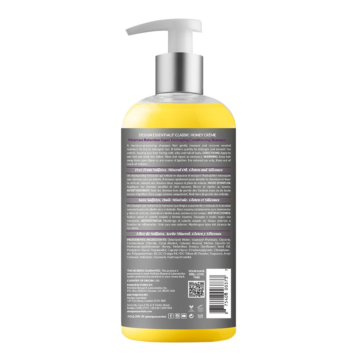 Honey Creme Moisture Retention Super Detangling Conditioning Shampoo
